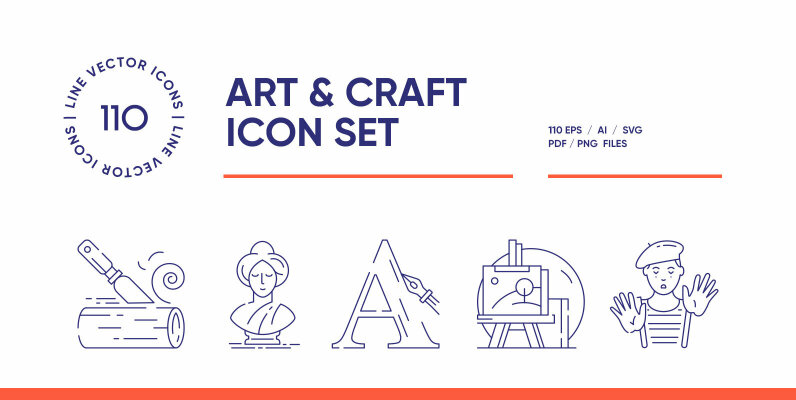 Art and Crafting Icon Set