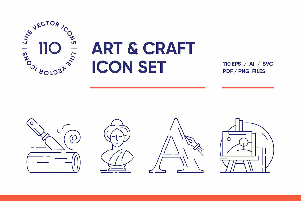 Art and Crafting Icon Set Art and Crafting Icon Set