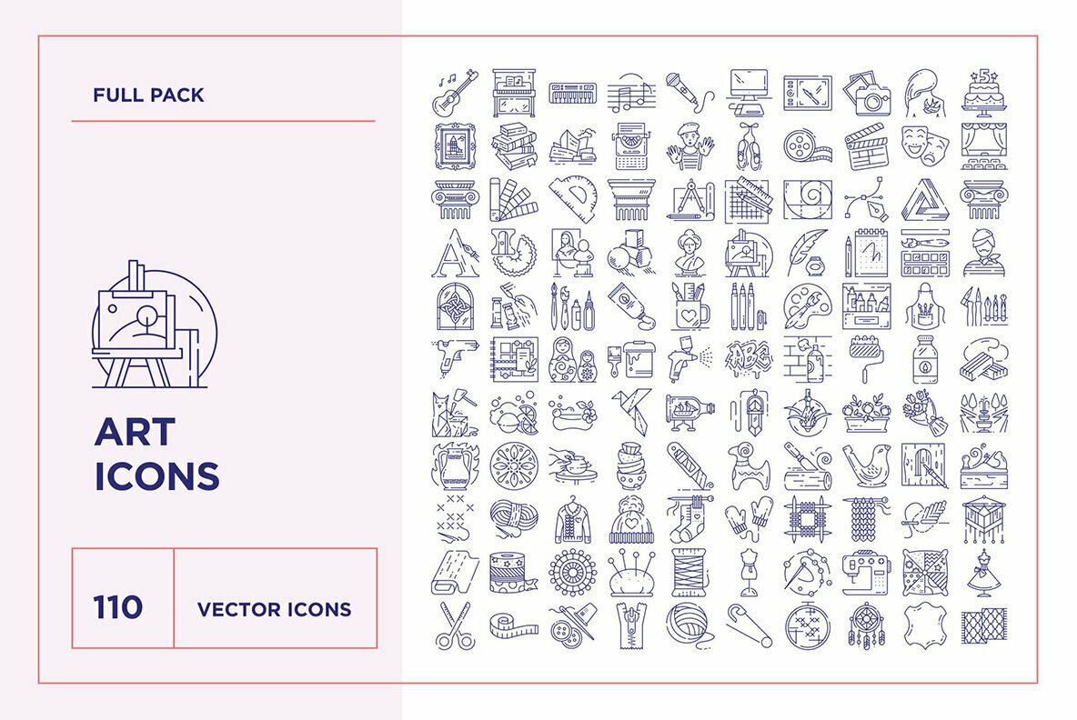 Art and Crafting Icon Set Art and Crafting Icon Set