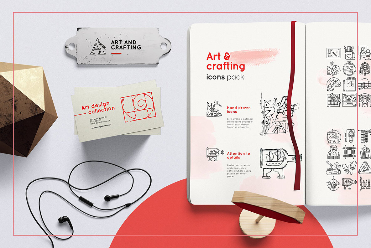 Art and Crafting Icon Set Art and Crafting Icon Set