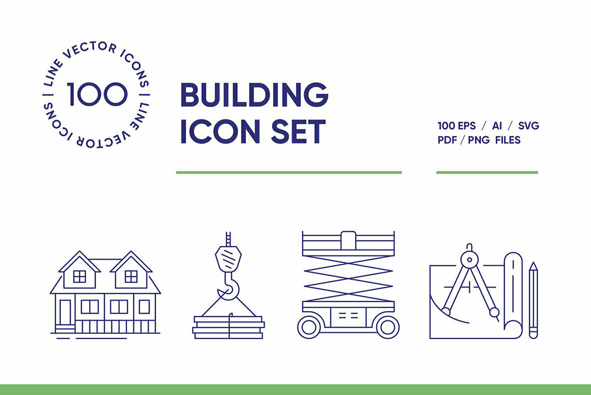 Building and Construction Icon Set Building and Construction Icon Set