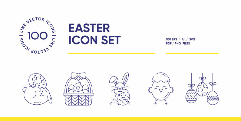 Easter Icon Set