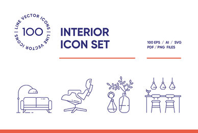 Interior Design Icon Set