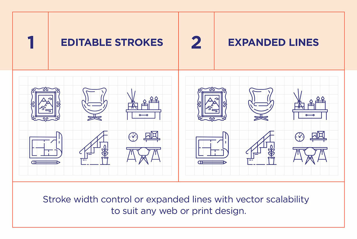 Interior Design Icon Set Interior Design Icon Set