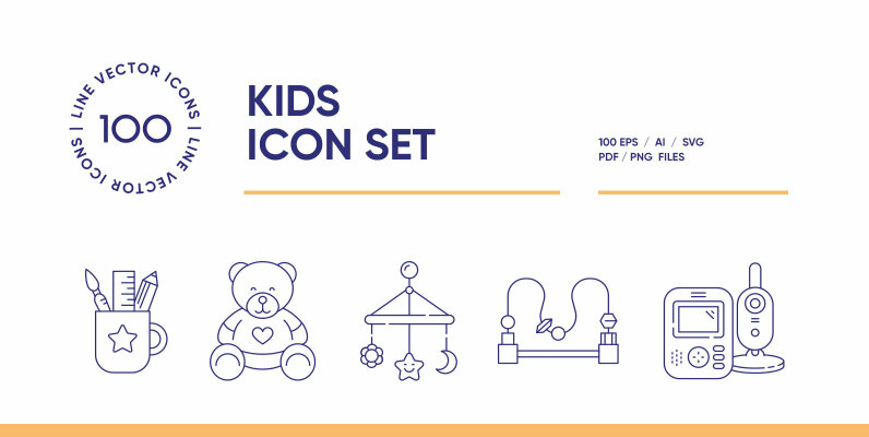Kids Icon Set