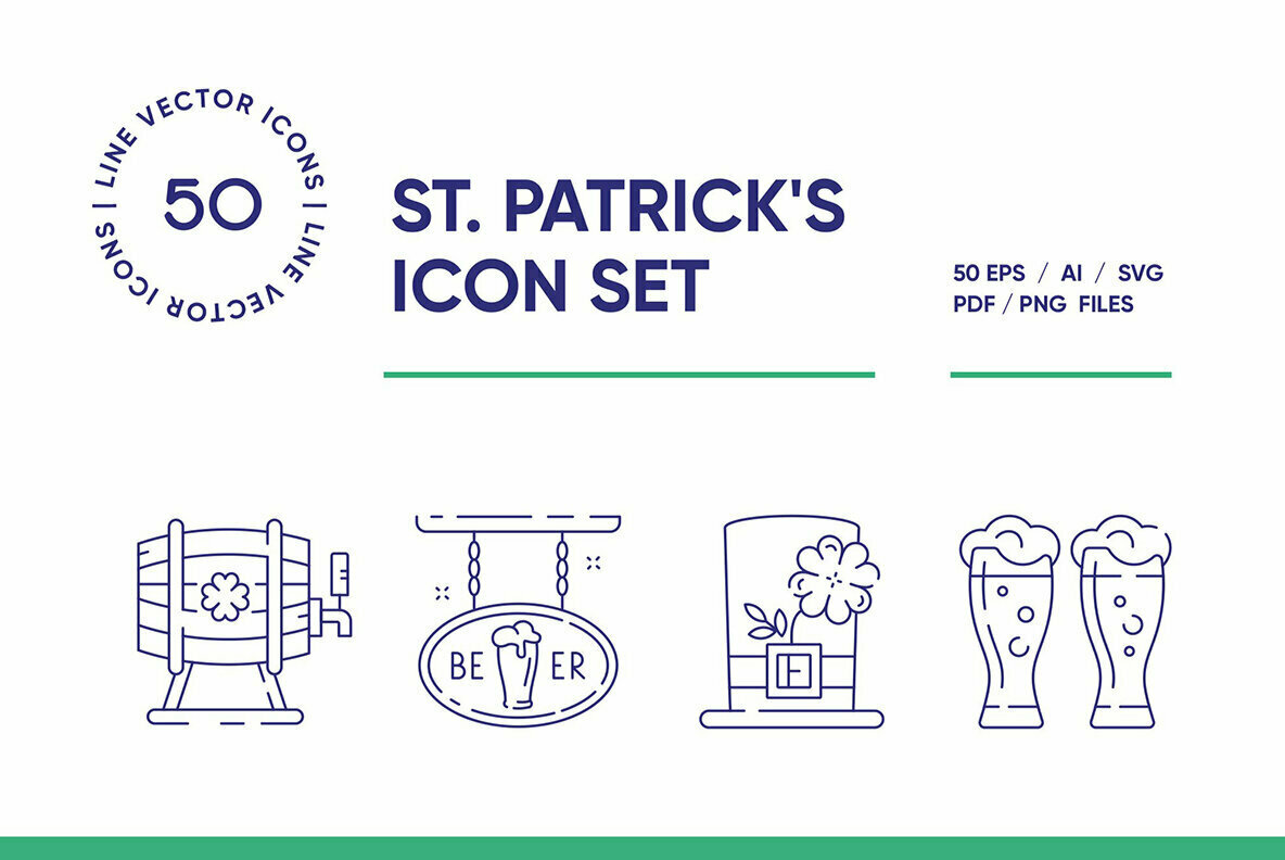 Saint Patricks Day Icon Set Saint Patricks Day Icon Set