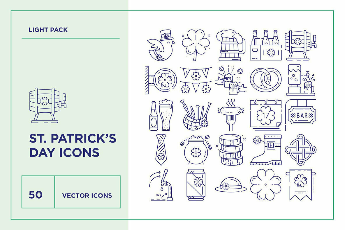 Saint Patricks Day Icon Set Saint Patricks Day Icon Set