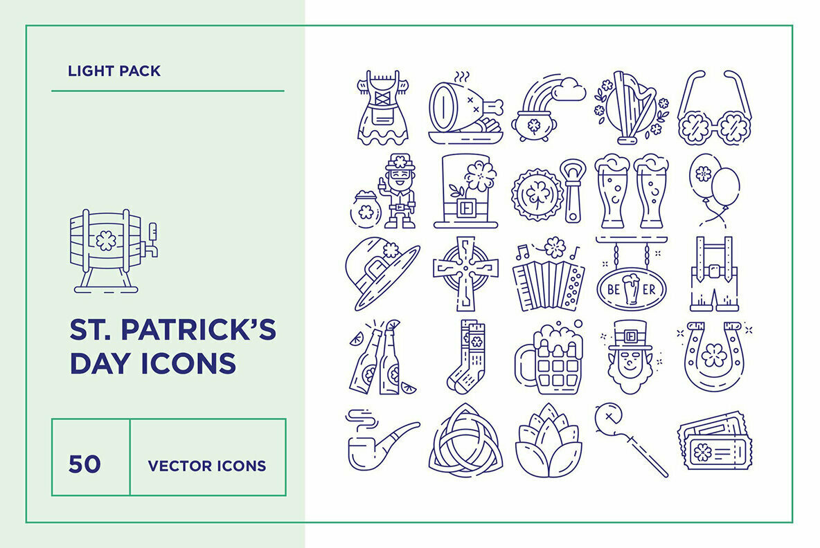 Saint Patricks Day Icon Set Saint Patricks Day Icon Set