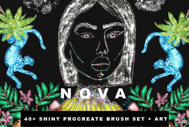 Nova Shiny Glitter Procreate Brushes
