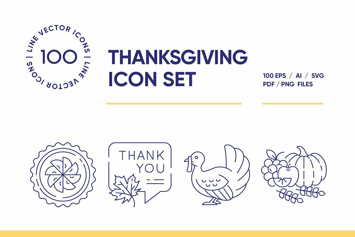 Thanksgiving Day Icon Set Thanksgiving Day Icon Set