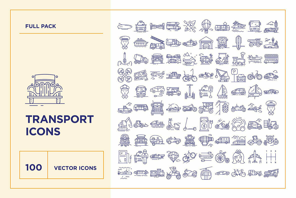 Transport Icon Set Transport Icon Set