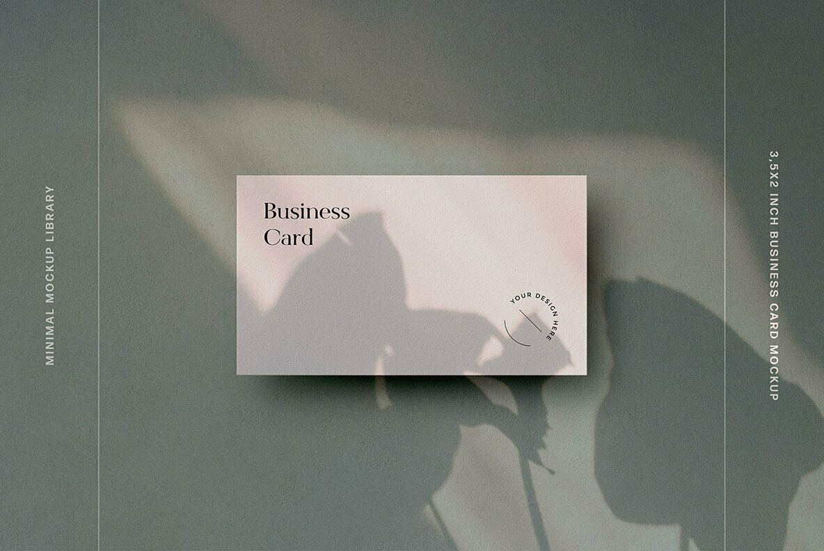 3 5 x 2 Inch Business Card Mockup 1
