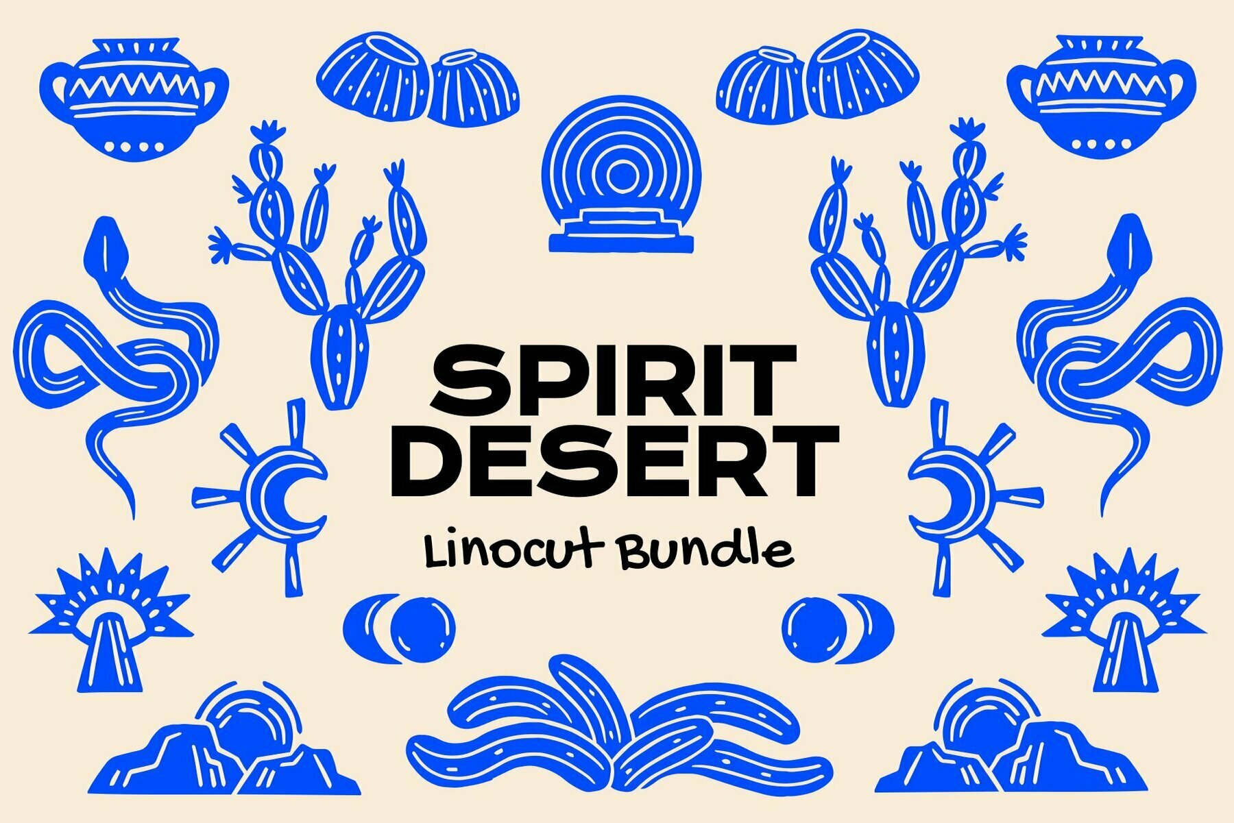 Spirit Desert Linocut Bundle 1