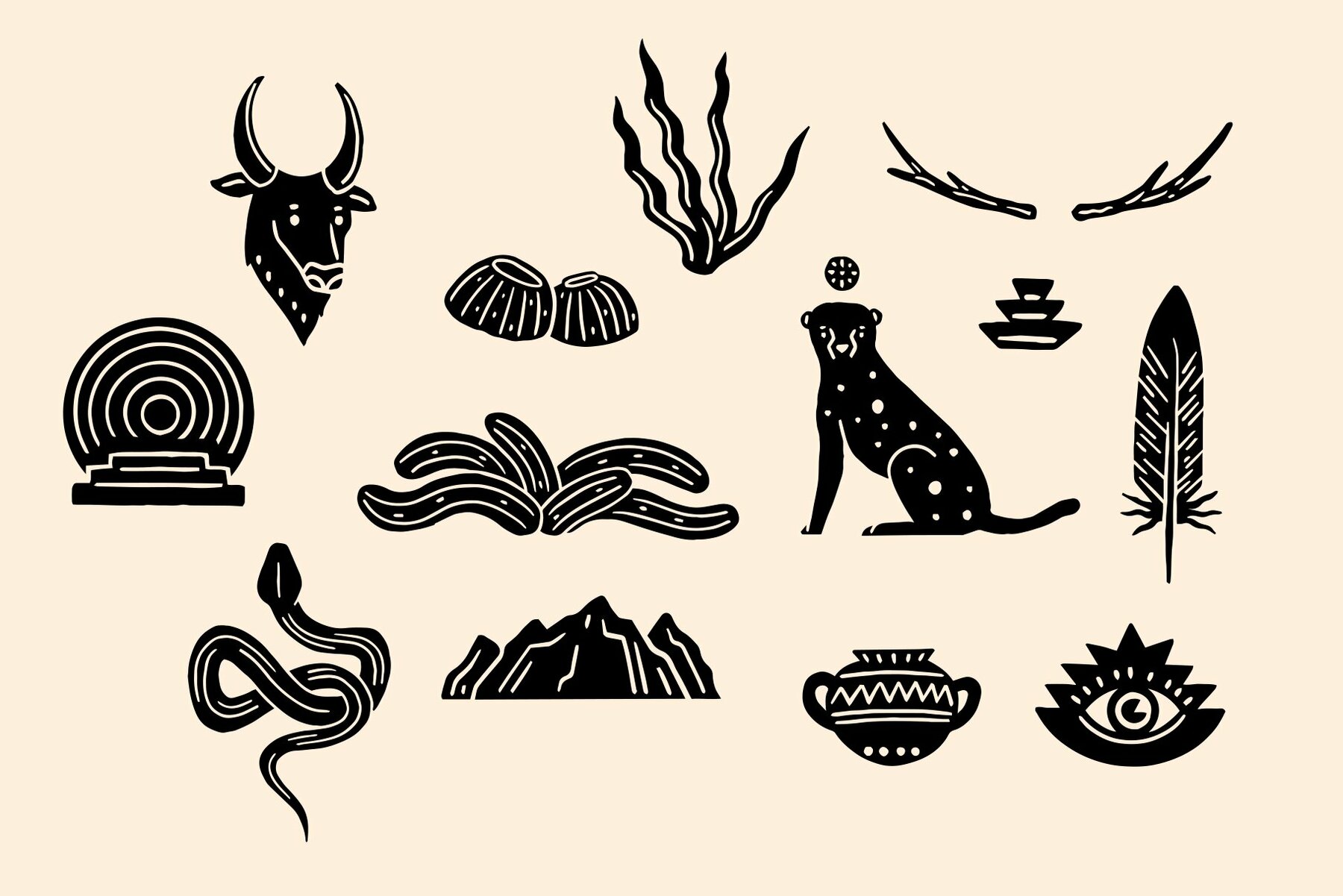 Spirit Desert Linocut Bundle 6