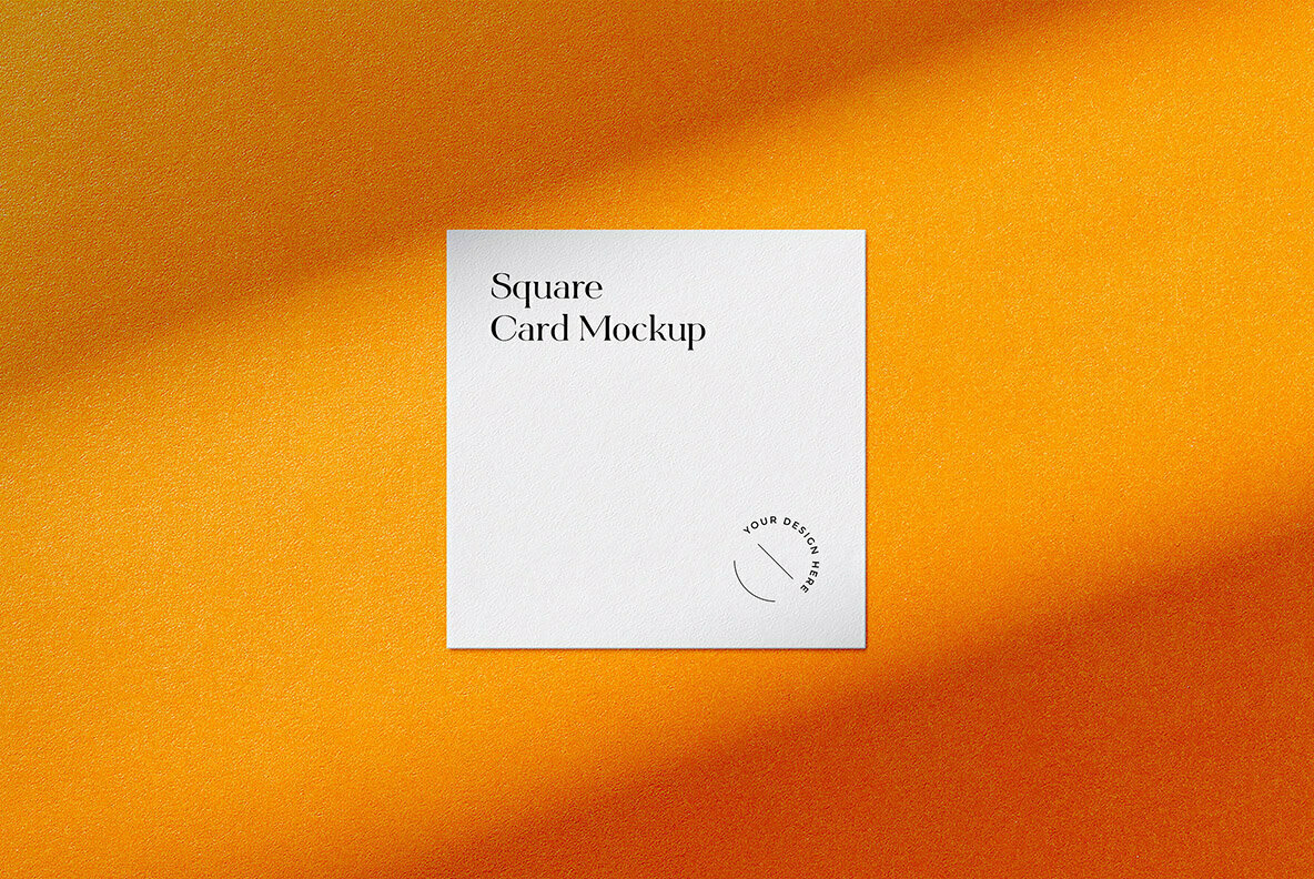 Square Business Card Mockup Square Business Card Mockup