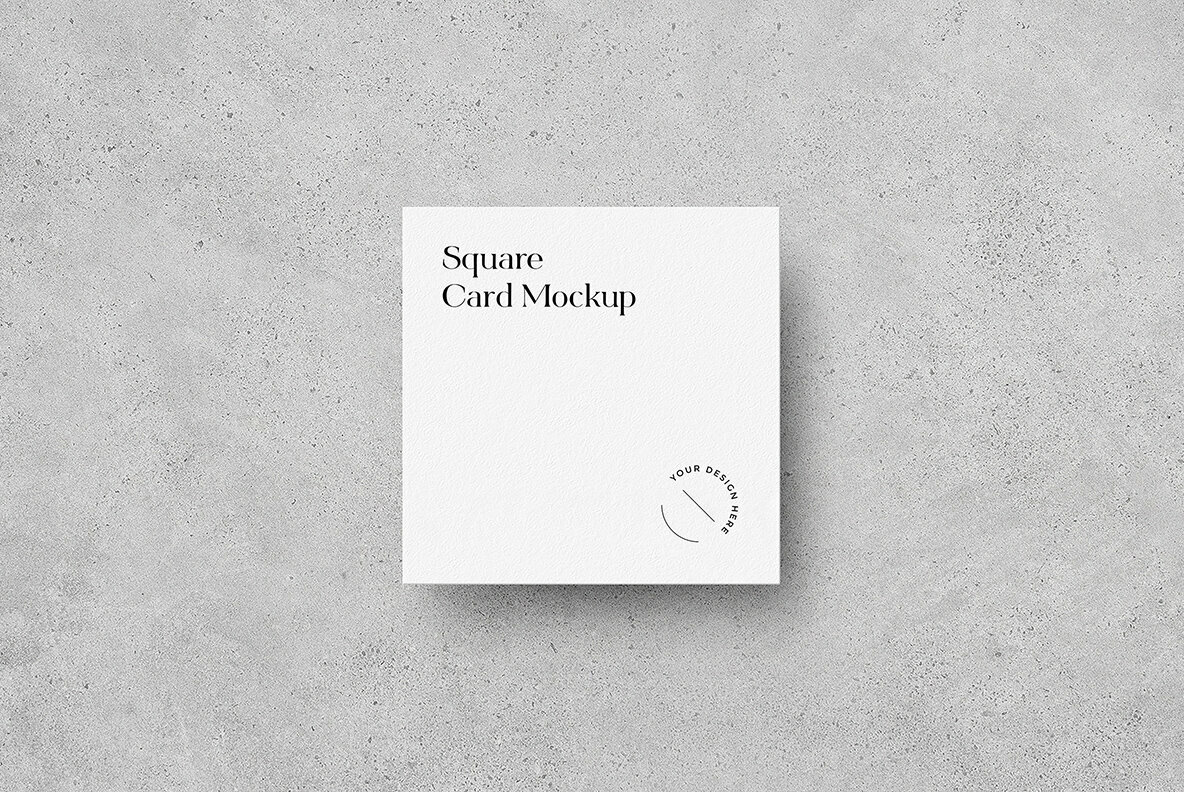 Square Business Card Mockup Square Business Card Mockup