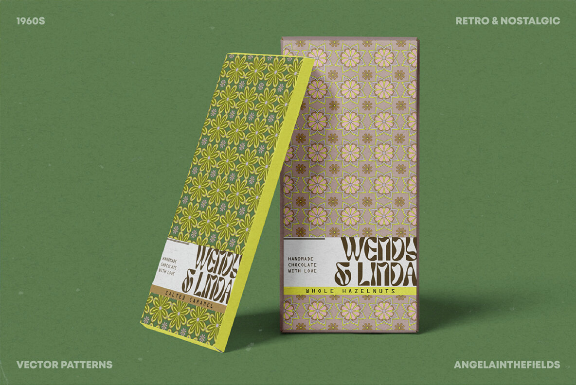 Sixties Vector Floral Patterns 6