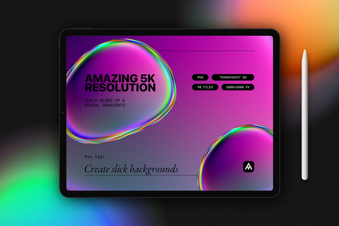 Iridescent Blob Shapes Collection Iridescent Blob Shapes Collection