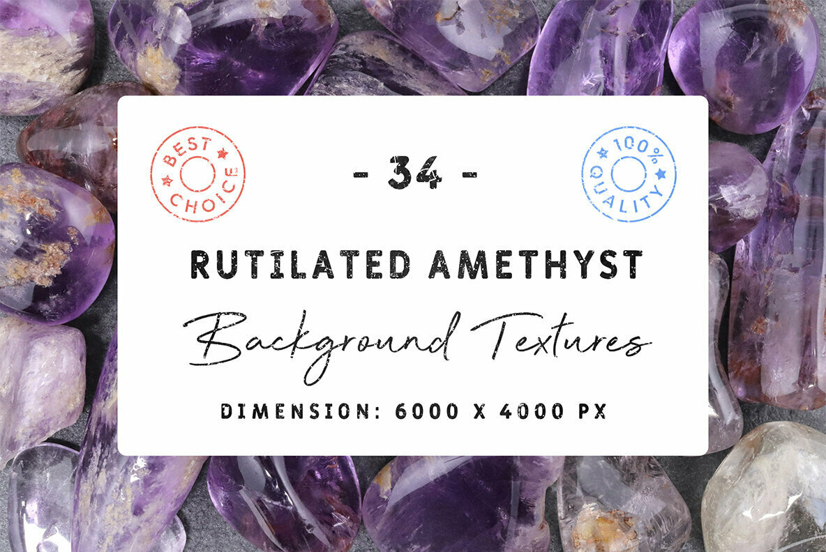 34 Rutilated Amethyst Background Textures 1