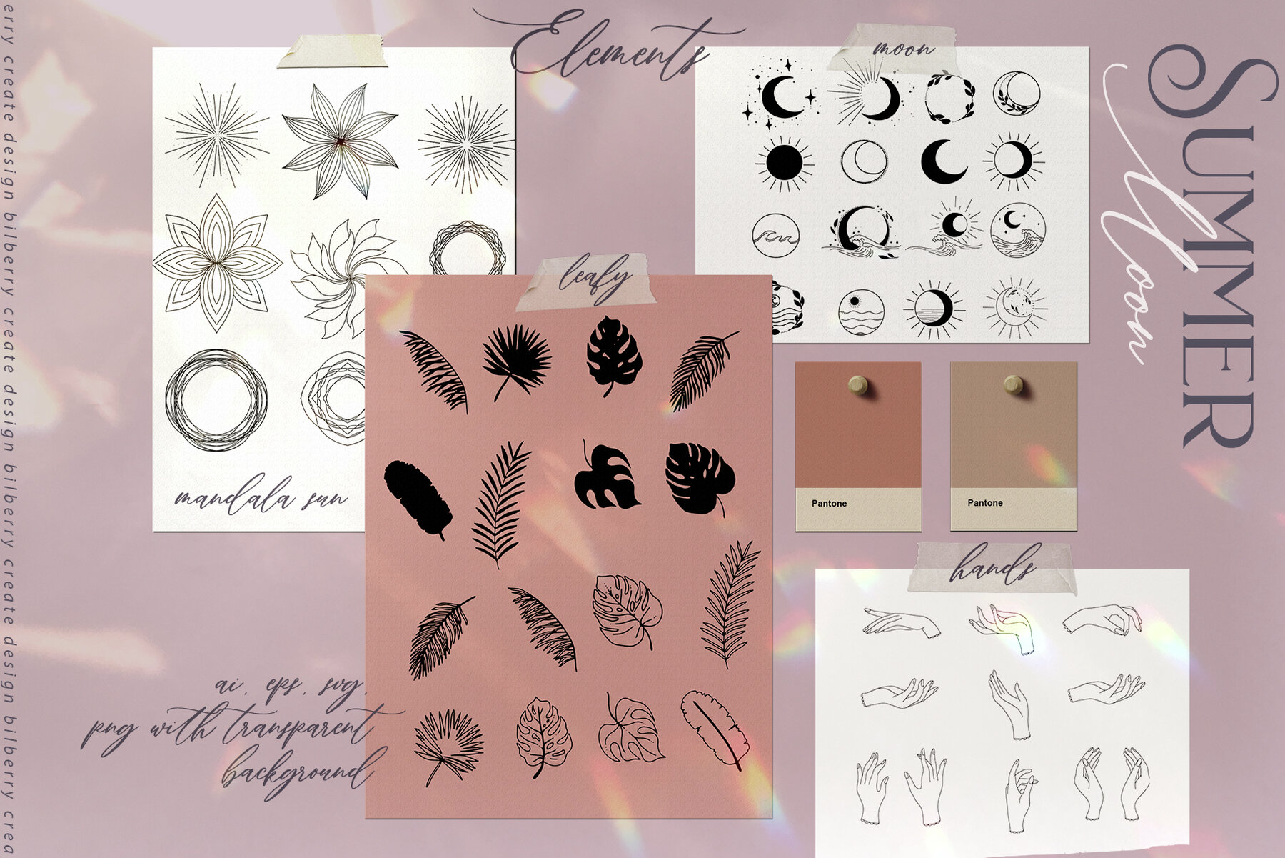Summer Moon Art Set 16