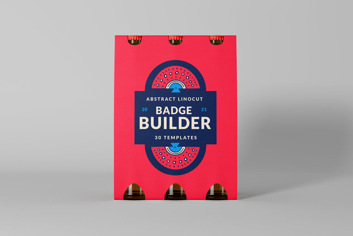 Abstract Linocut Badge Builder V3 9