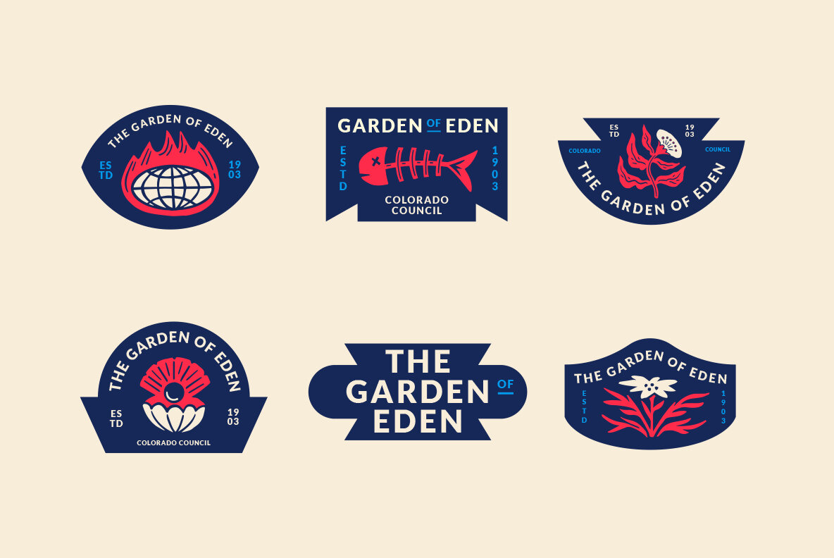 Abstract Linocut Badge Builder V3 11