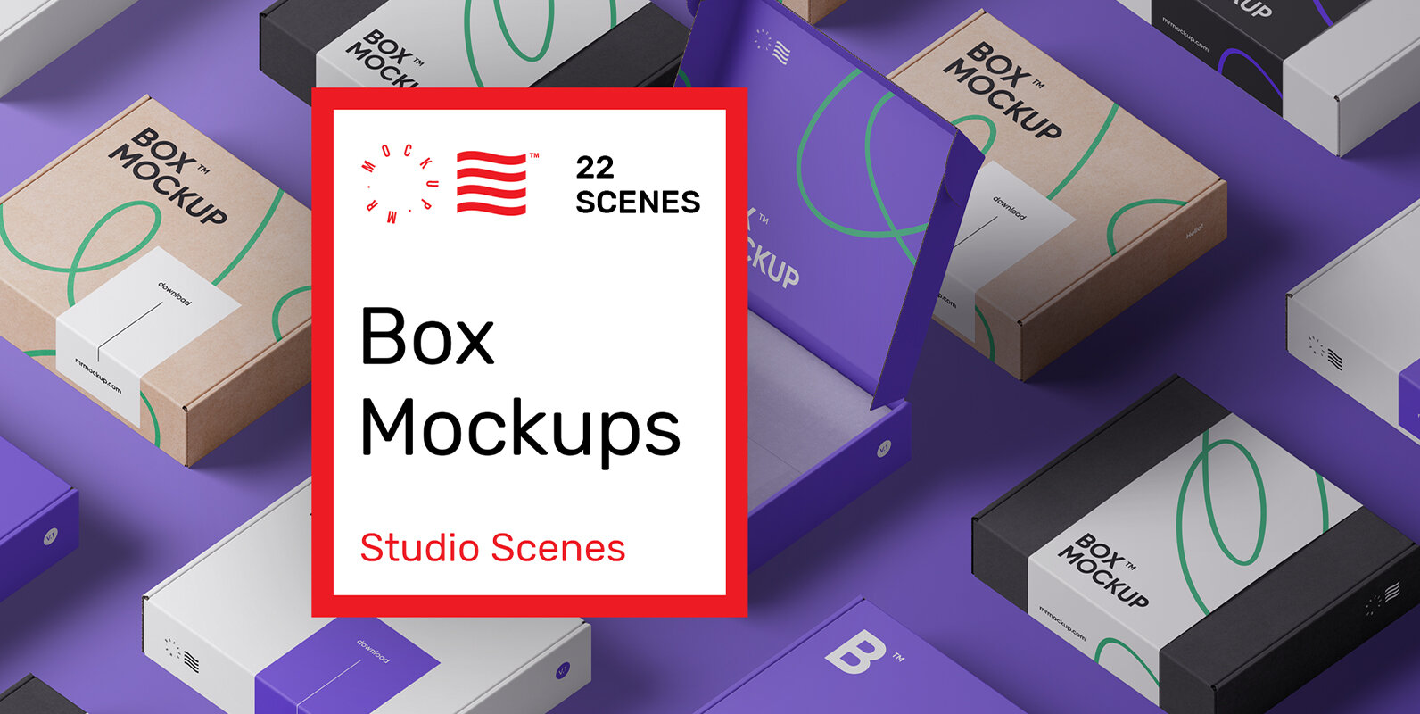 Box Mockups Bundle - Mailing Box Box Mockups Bundle - Mailing Box