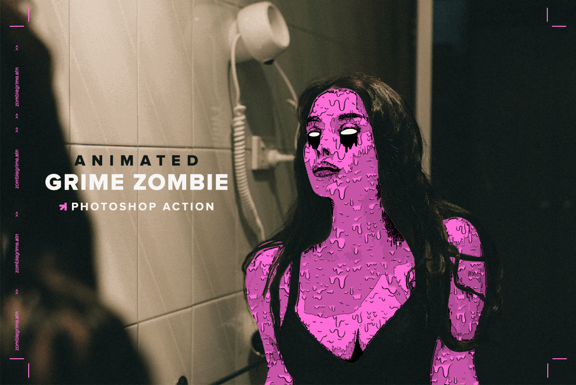 Animated Zombie Grime Art Photoshop Action Animated Zombie Grime Art Photoshop Action