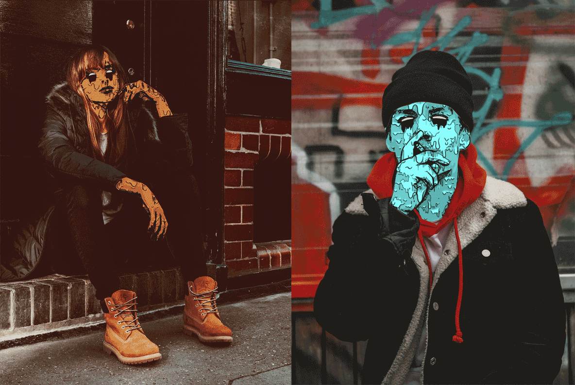Animated Zombie Grime Art Photoshop Action Animated Zombie Grime Art Photoshop Action