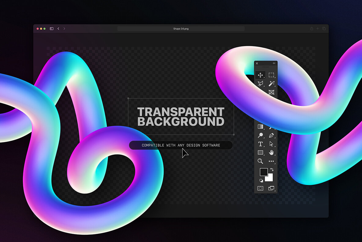 Holographic 3D Shapes Collection 9