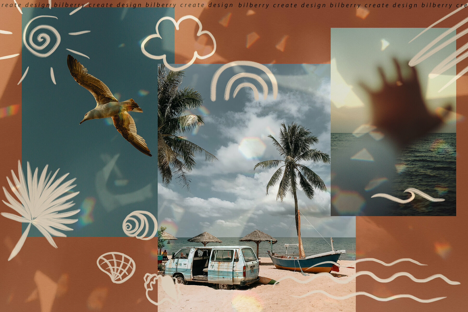 Sunny Mood Boho Abstract Set 5