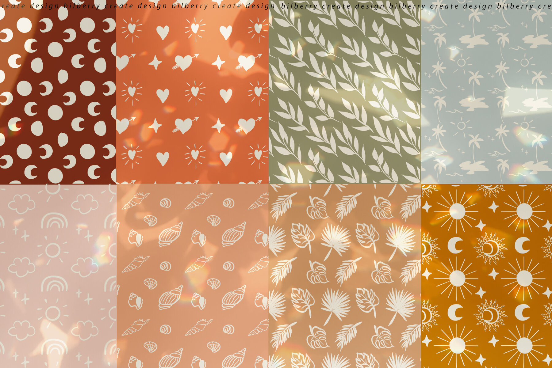 Sunny Mood Boho Abstract Set 7