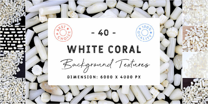 40 White Coral Background Textures
