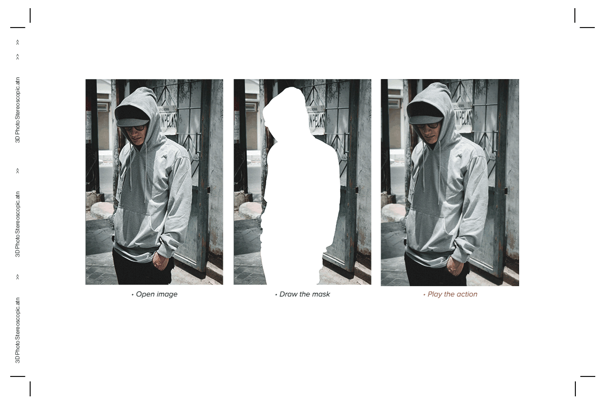 Animated 3D Stereoscopic Parallax Photoshop Action Animated 3D Stereoscopic Parallax Photoshop Action