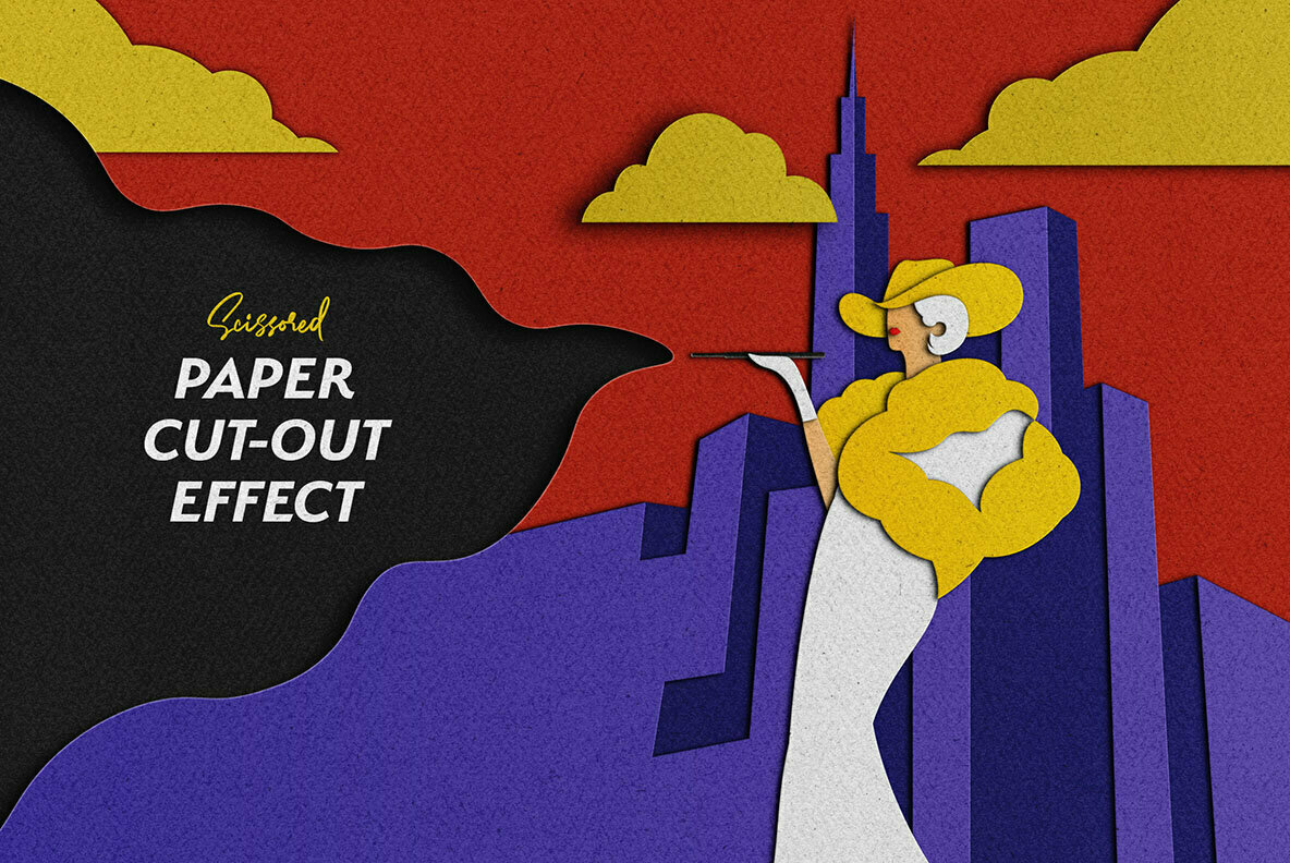 Scissored Paper Cut Out PS Effect Scissored Paper Cut Out PS Effect