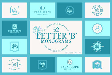 52 Letter B Monograms