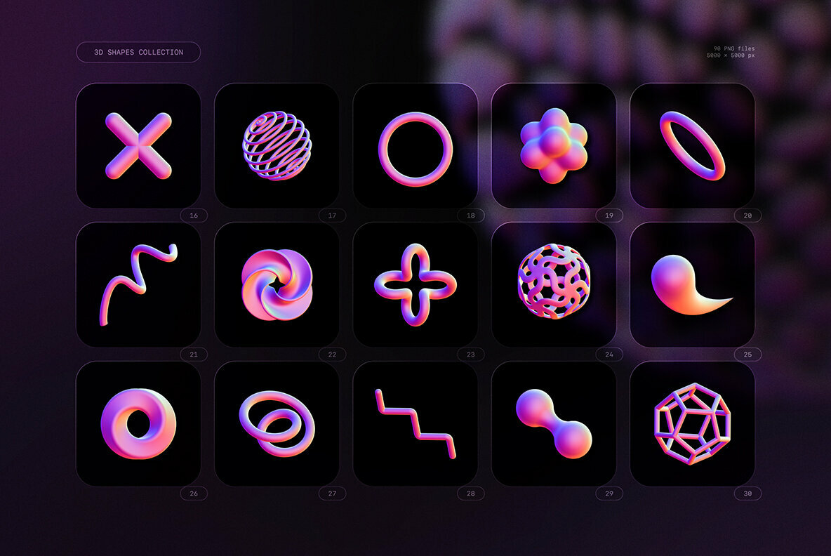 3D Shapes Collection 4
