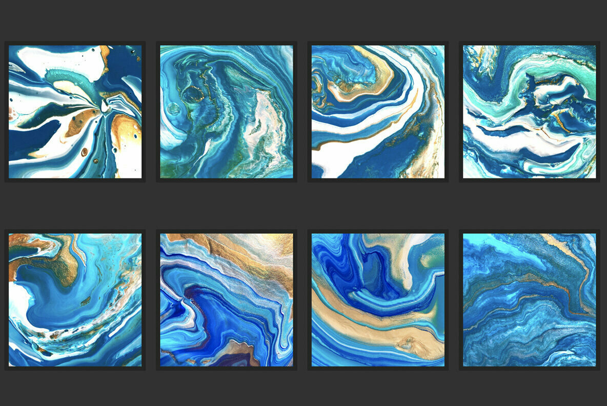 GOLDEN BLUES   Abstract Textures 2