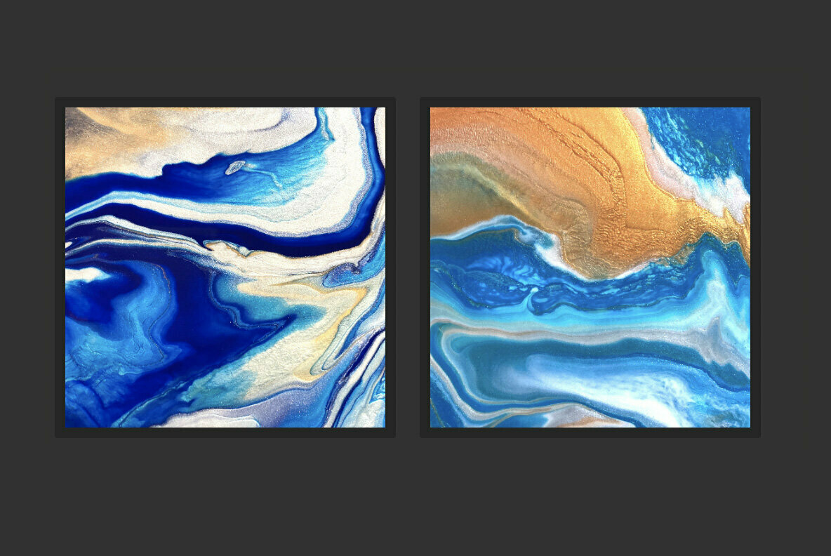 GOLDEN BLUES   Abstract Textures 3