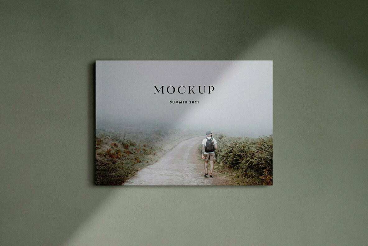 Landscape A4 Magazine Mockup Landscape A4 Magazine Mockup