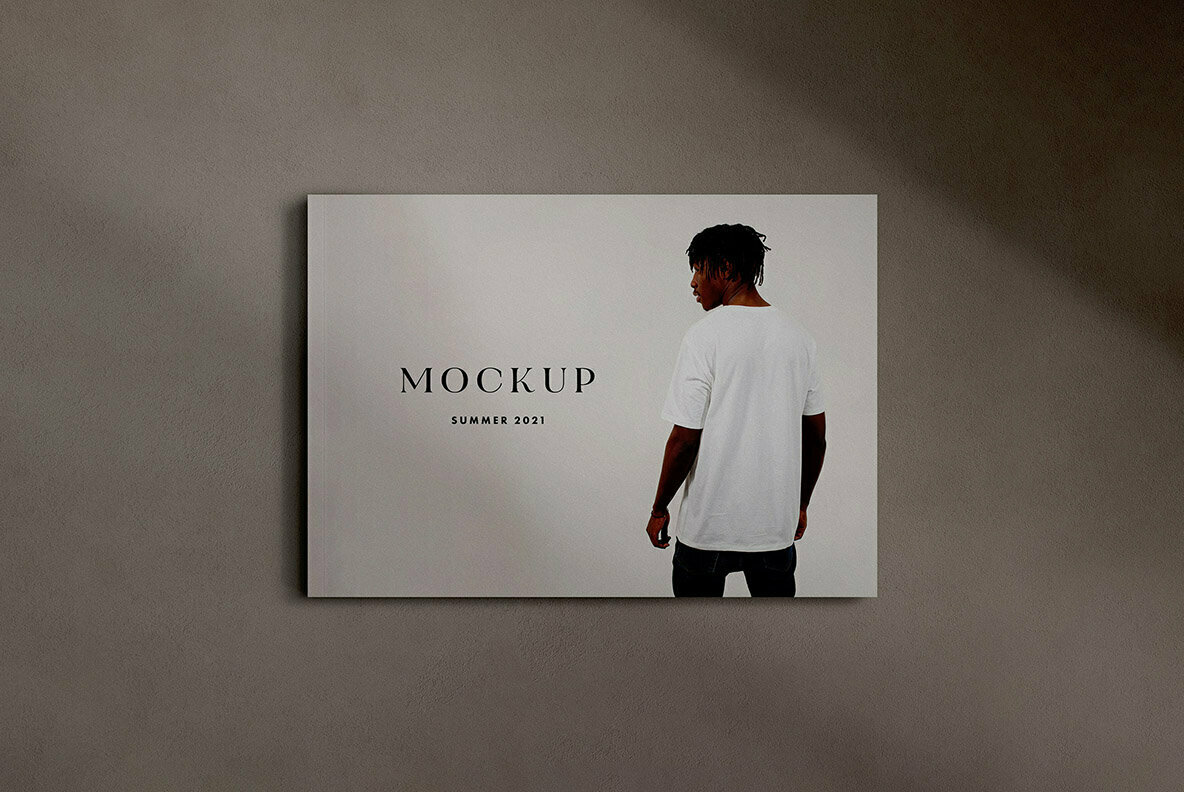 Landscape A4 Magazine Mockup Landscape A4 Magazine Mockup