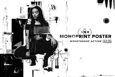 Ink Monoprint Poster Photoshop Action