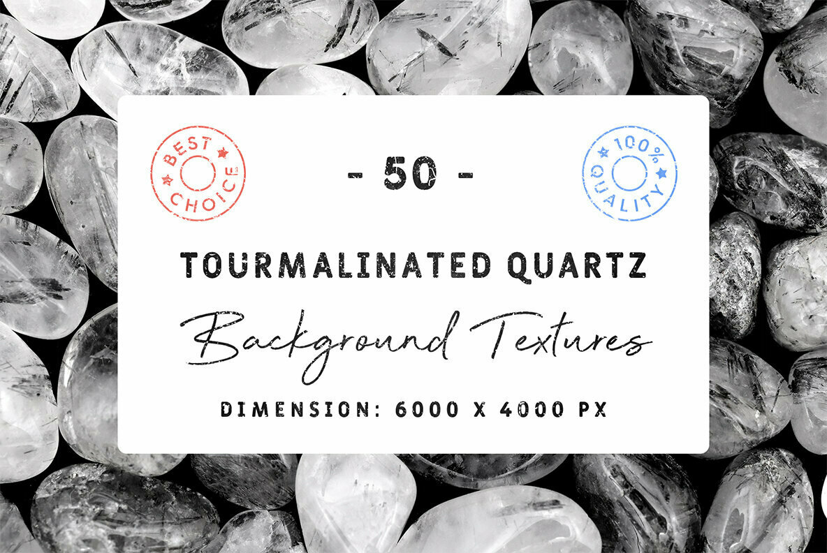 50 Tourmalinated Quartz Background Textures 1
