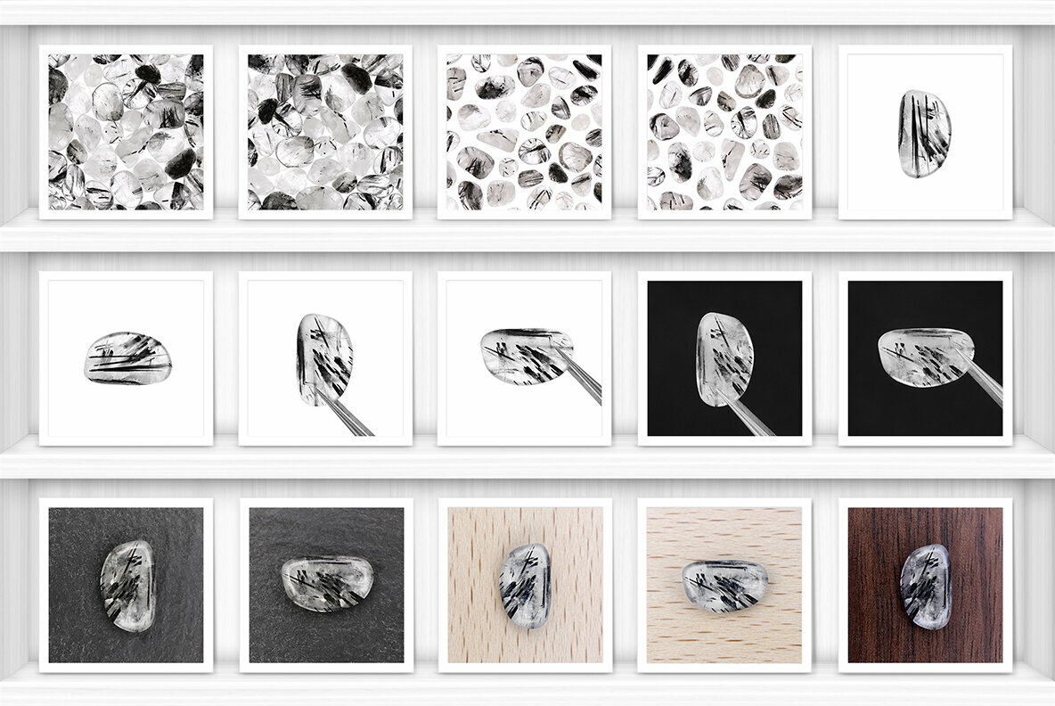 50 Tourmalinated Quartz Background Textures 4