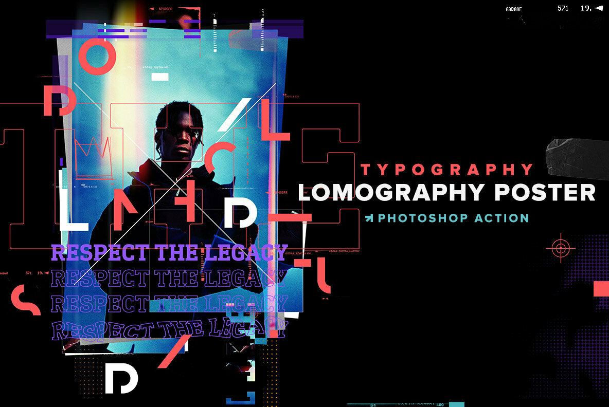 Lomography Typography Poster Photoshop Action 1