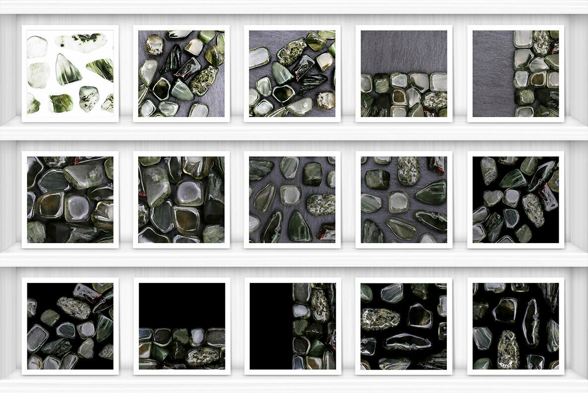 52 Green Rutilated Background Textures 2