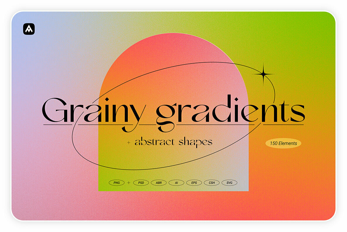 Grainy Gradients   Backgrounds   Abstract Shapes Collection 1