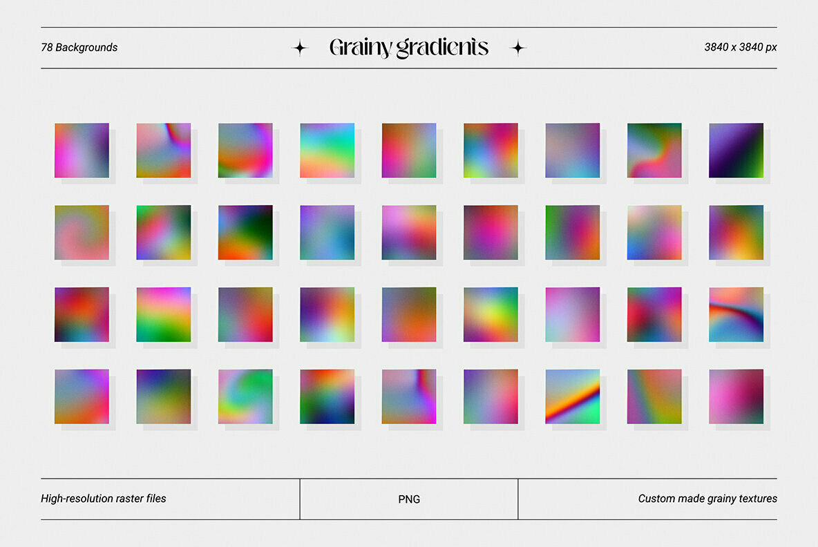 Grainy Gradients   Backgrounds   Abstract Shapes Collection 2