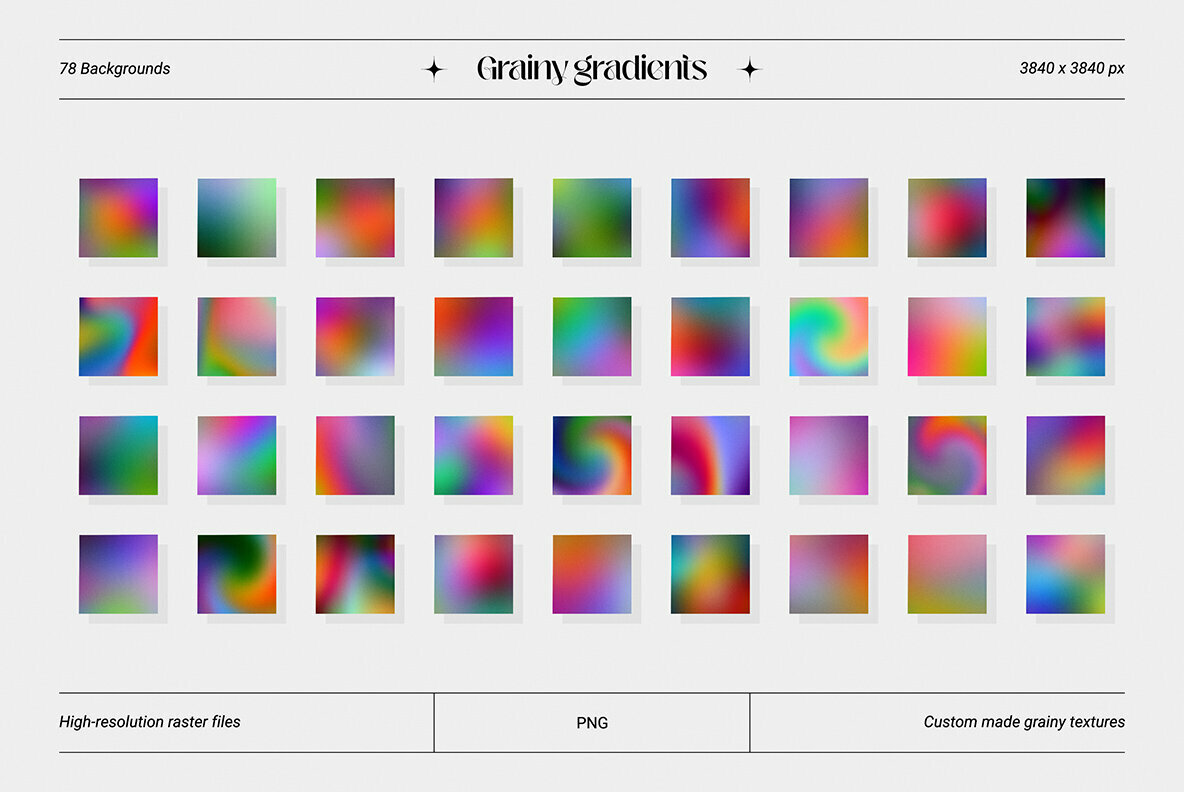 Grainy Gradients   Backgrounds   Abstract Shapes Collection 4