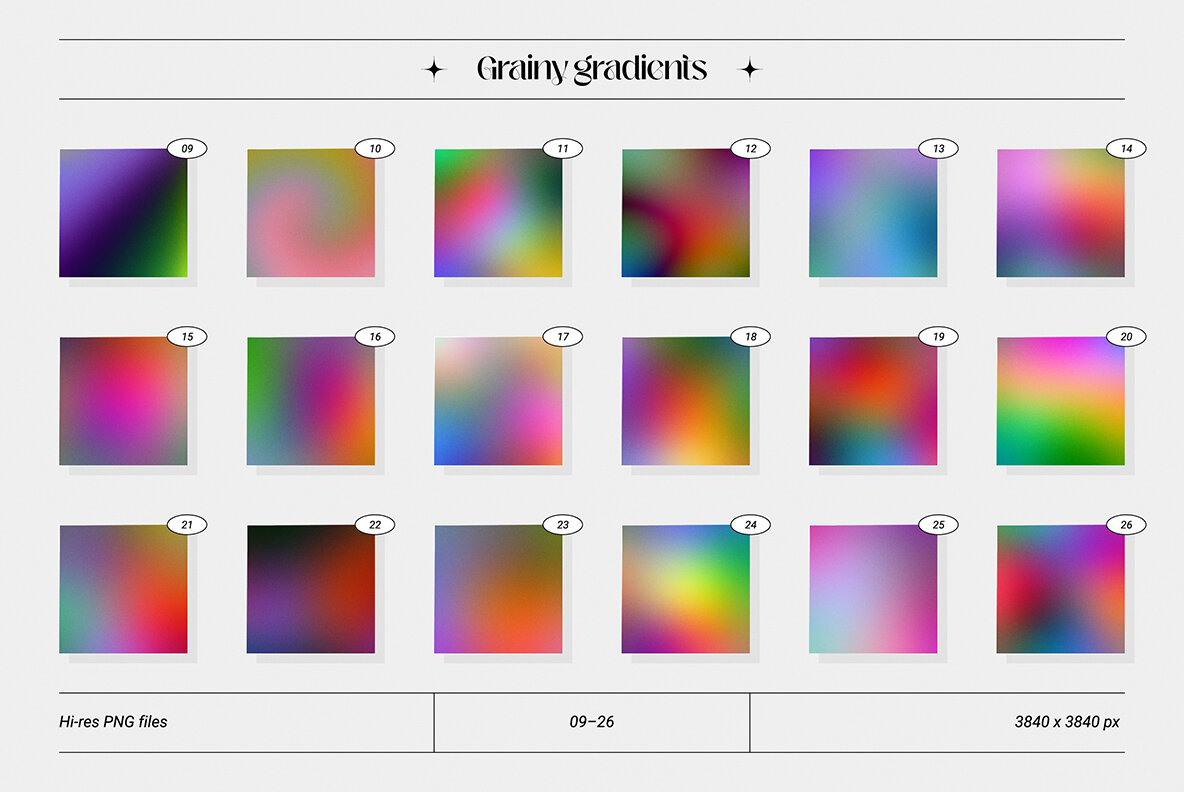 Grainy Gradients   Backgrounds   Abstract Shapes Collection 11